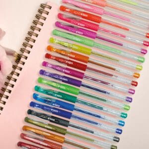 penne gel glitterate tinta unita
