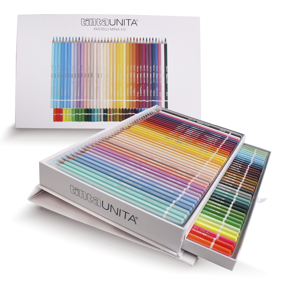 cassettiera pastelli colorati tinta unita