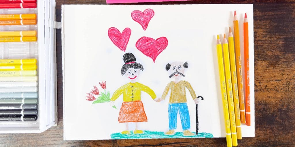 tintaUNITA lavoretti festa nonni disegno