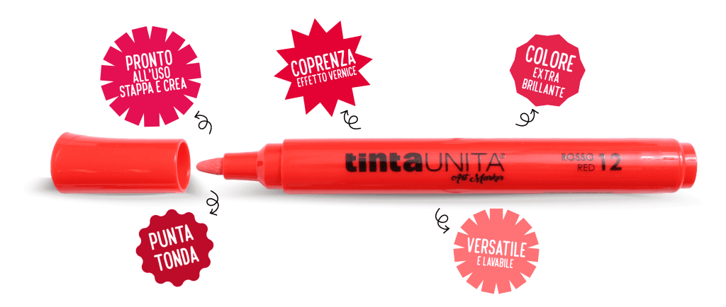 marker pennarello rosso mod