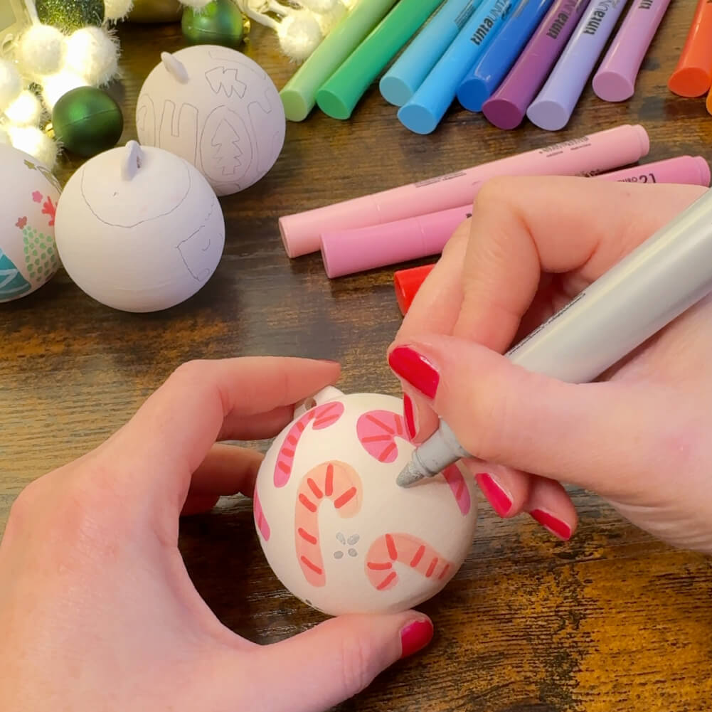 tintaUNITA PallineNatale colorare marker