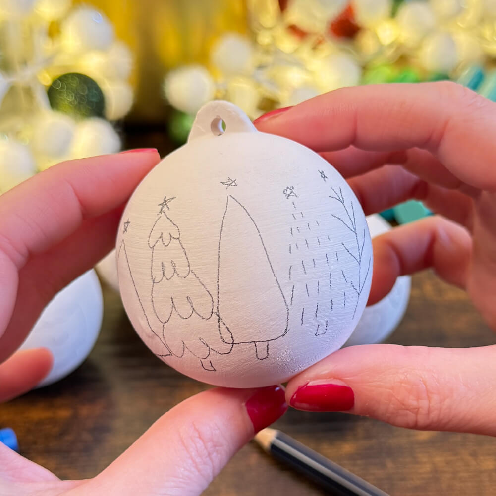 tintaUNITA PallineNatale schizzi