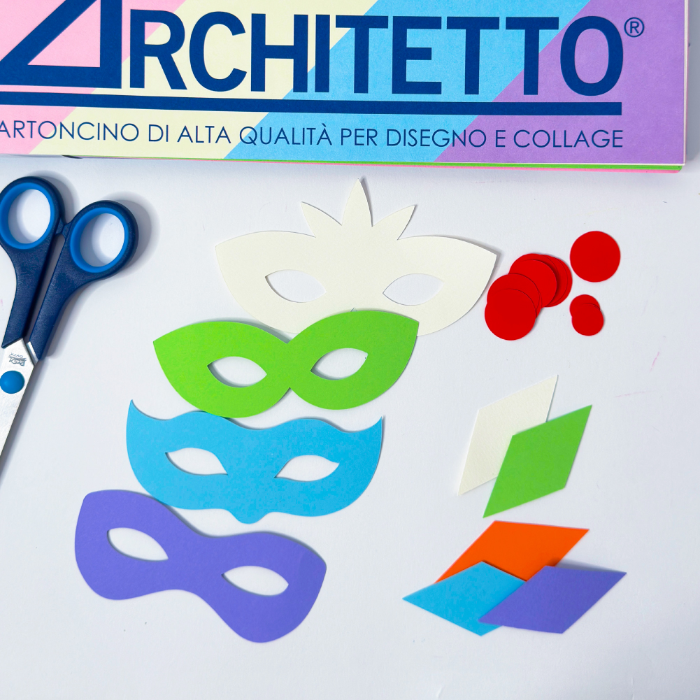 tintaUNITA lavorettiCarnevale materiali faidate