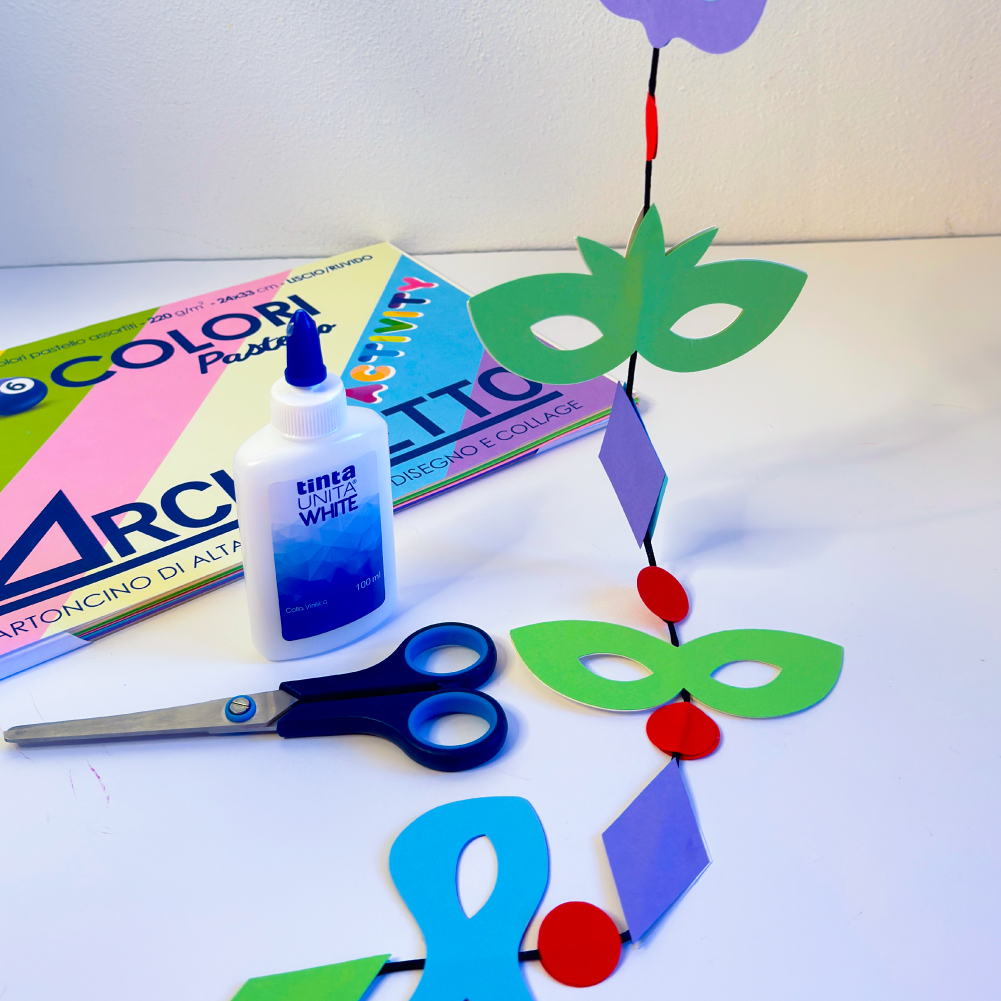 tintaUNITA lavorettiCarnevale materiali faidate