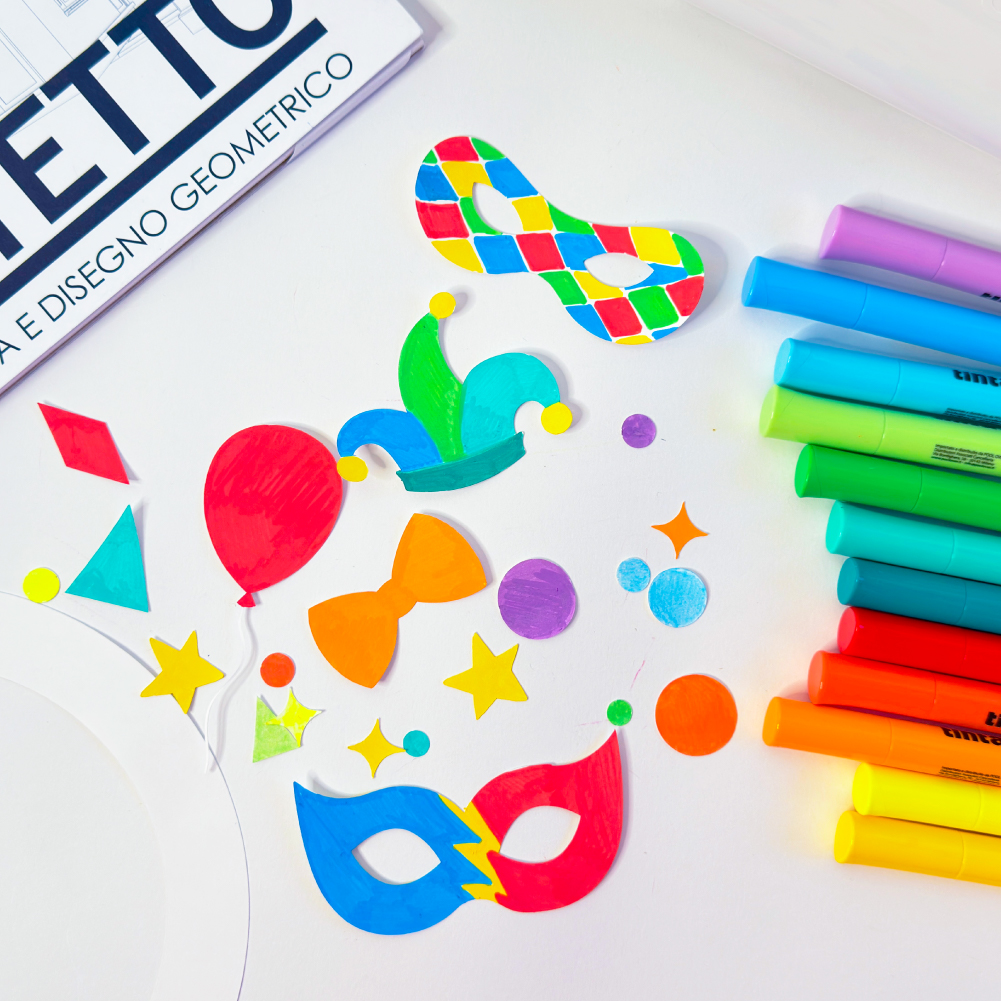 tintaUNITA lavorettiCarnevale materiali faidate