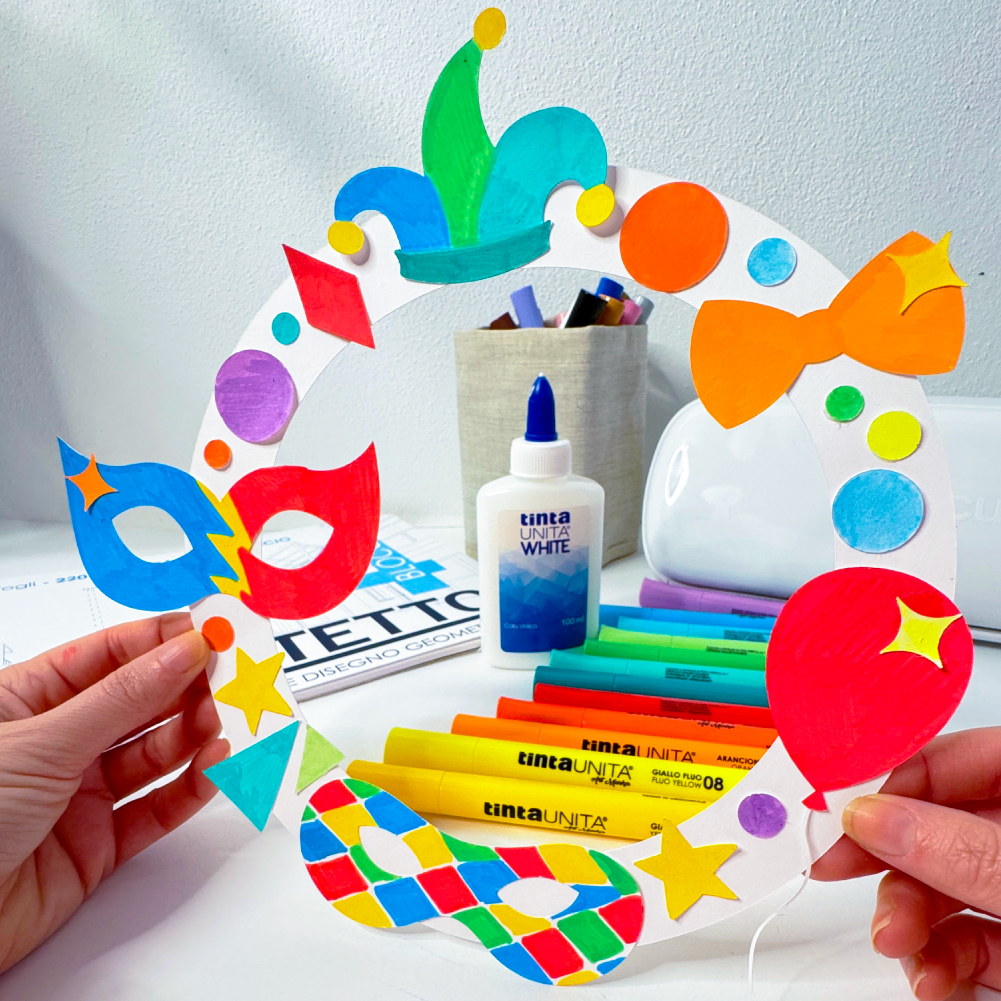 tintaUNITA lavorettiCarnevale materiali faidate